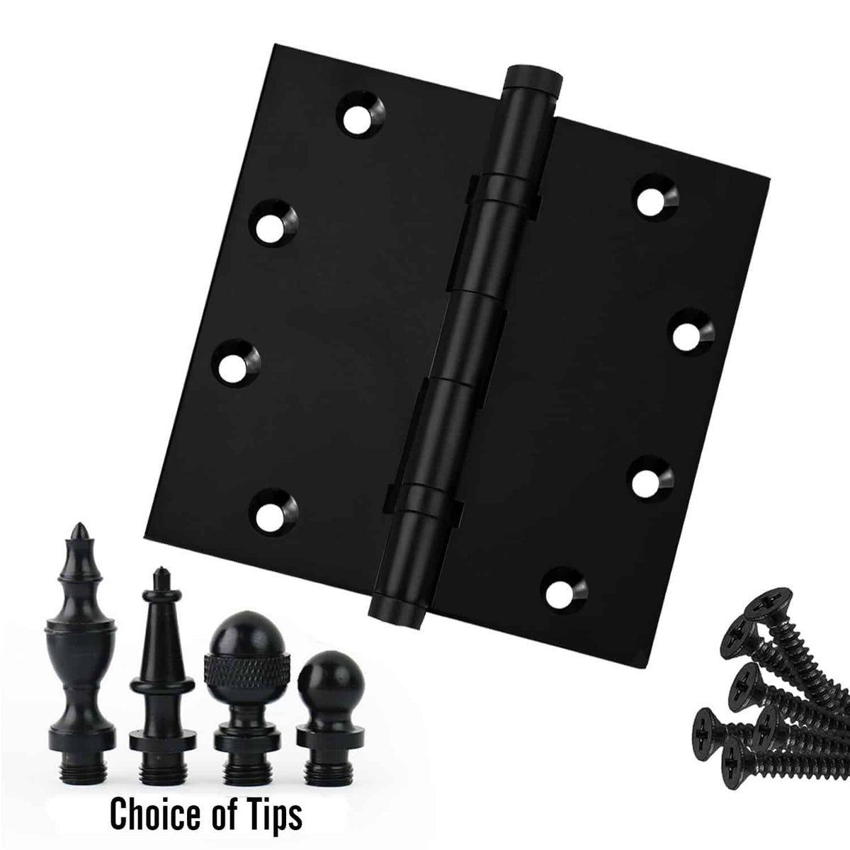 Door Hinge 5 x 5 Inch Solid Brass Ball Bearing – Black (US19)