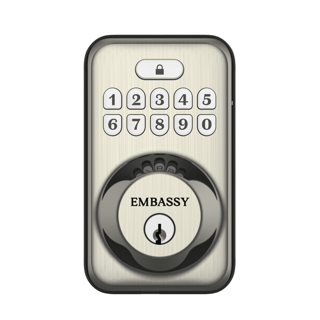 Keyless Entry Electronic Door Lock with Illuminated Antimicrobial Keypad & Security Deadbolt Lock EL1