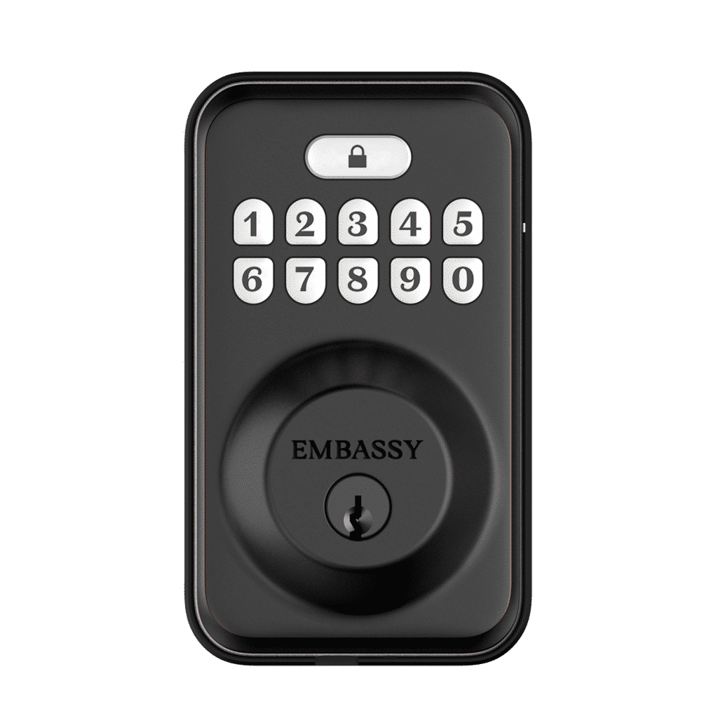 Keyless Entry Electronic Door Lock with Illuminated Antimicrobial Keypad & Security Deadbolt Lock EL1