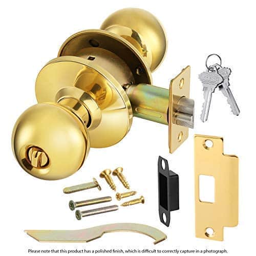 Lawrence Cylindrical Standard Duty Commercial Knob Lockset - Polished Brass