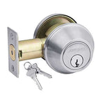 Single Cylinder Commercial Deadbolt - Satin Stainless Steel