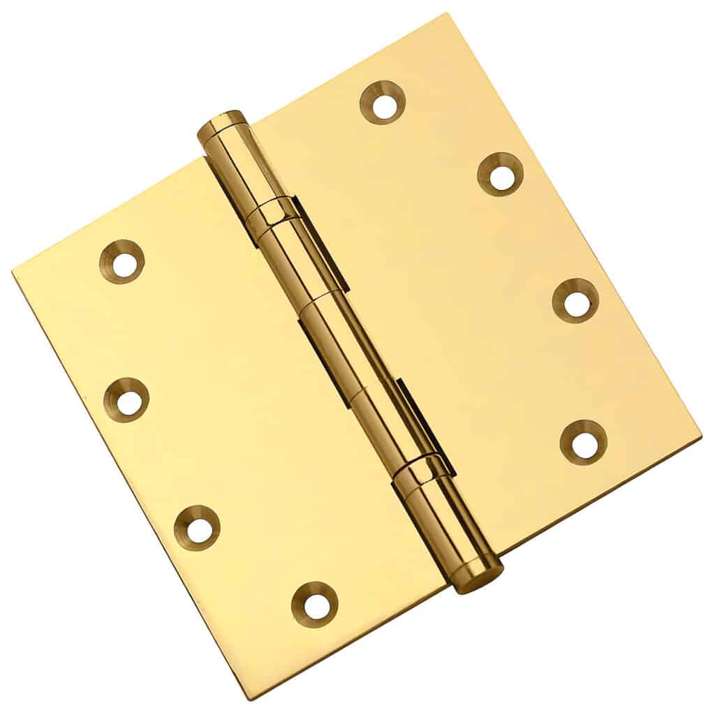 Door Hinge 5 x 5 Inch Solid Brass Ball Bearing – Polished Brass (US3)