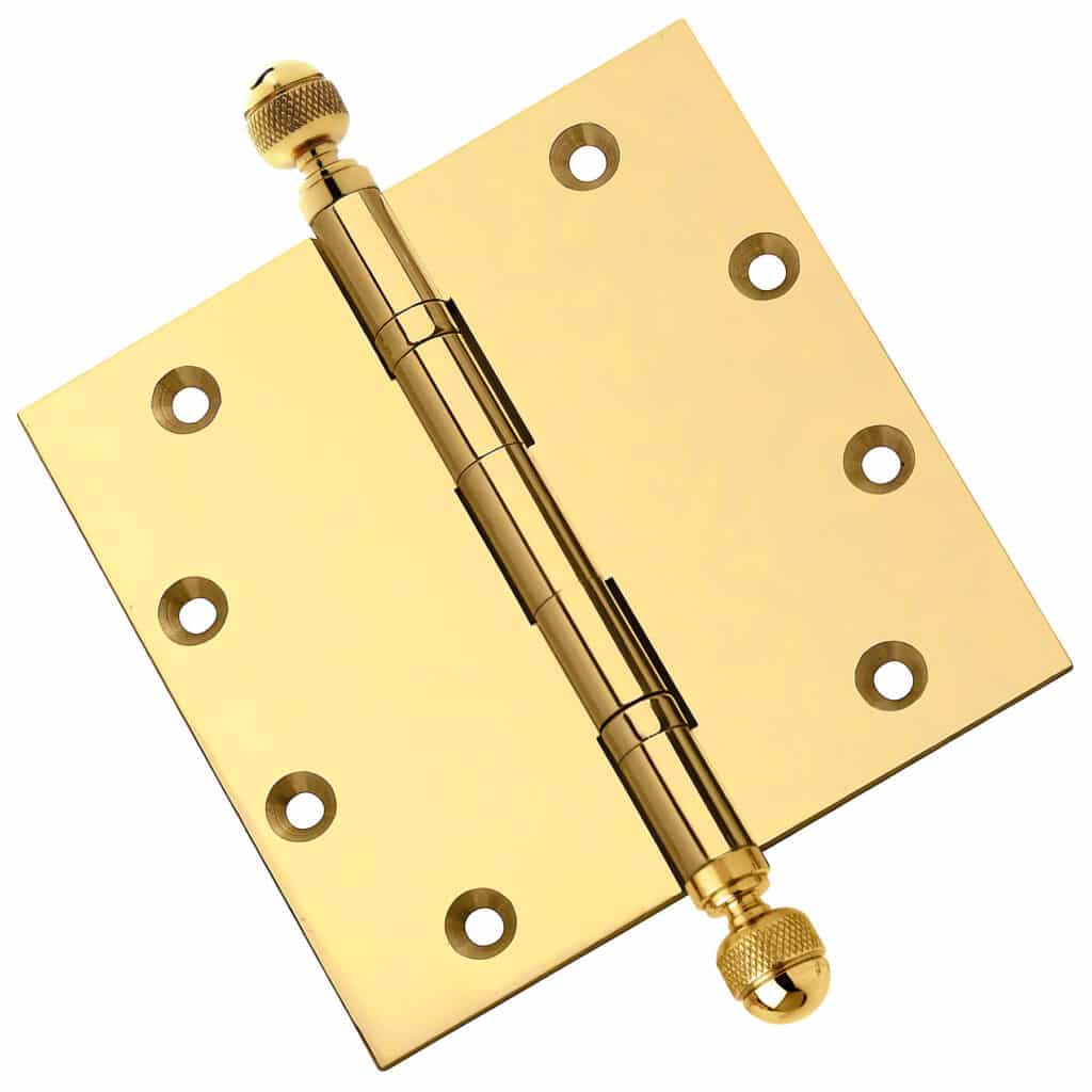 Door Hinge 5 x 5 Inch Solid Brass Ball Bearing – Polished Brass (US3)