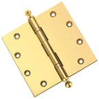 Door Hinge 5 x 5 Inch Solid Brass Ball Bearing – Polished Brass (US3)