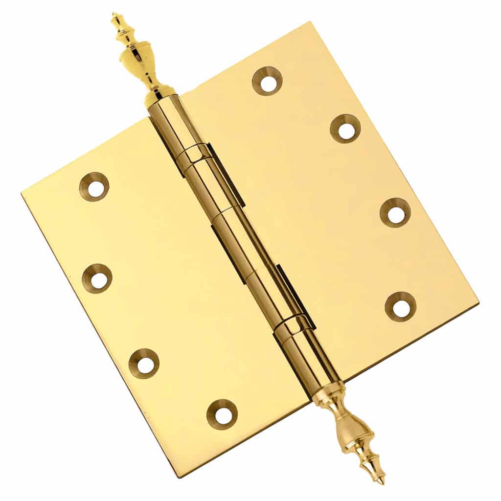 Door Hinge 5 x 5 Inch Solid Brass Ball Bearing – Polished Brass (US3)