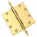 Door Hinge 5 x 5 Inch Solid Brass Ball Bearing – Polished Brass (US3)