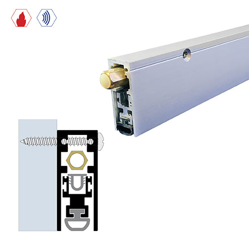 Automatic Door Bottom, Standard Duty, Surface Mounted - Neoprene Gasket - max 1" Drop