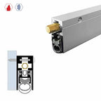 Automatic Door Bottom, Heavy Duty, Surface Mounted - Neoprene Double Bulb - max 7/8" Drop