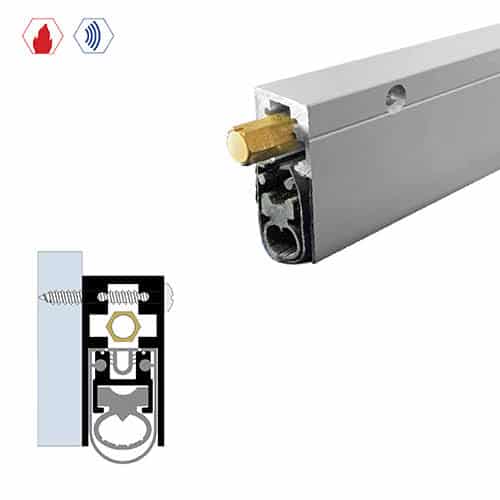 Automatic Door Bottom, Heavy Duty, Surface Mounted - Neoprene Double Bulb - max 7/8" Drop