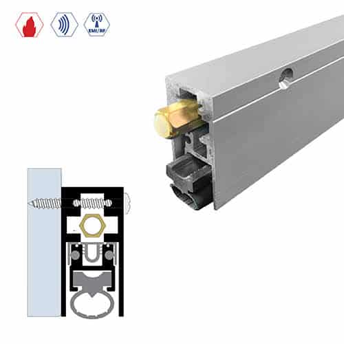 Automatic Door Bottom, Heavy Duty, Surface Mounted - Neoprene Gasket - max 1" Drop