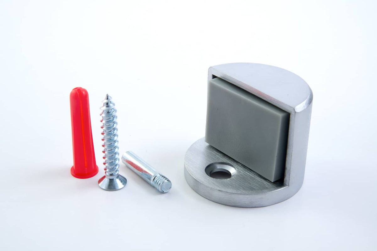 Door Stop, Universal High & Low Rise, Spring Loaded, Floor Mount