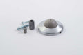 Door Stop, Wall Mounted, Convex, 1” Projection, Backplate Mounting