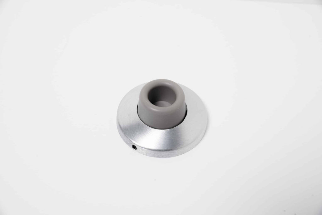 Door Stop, Wall Mounted, Concave, 1-1/8” Projection, Backplate Mounting