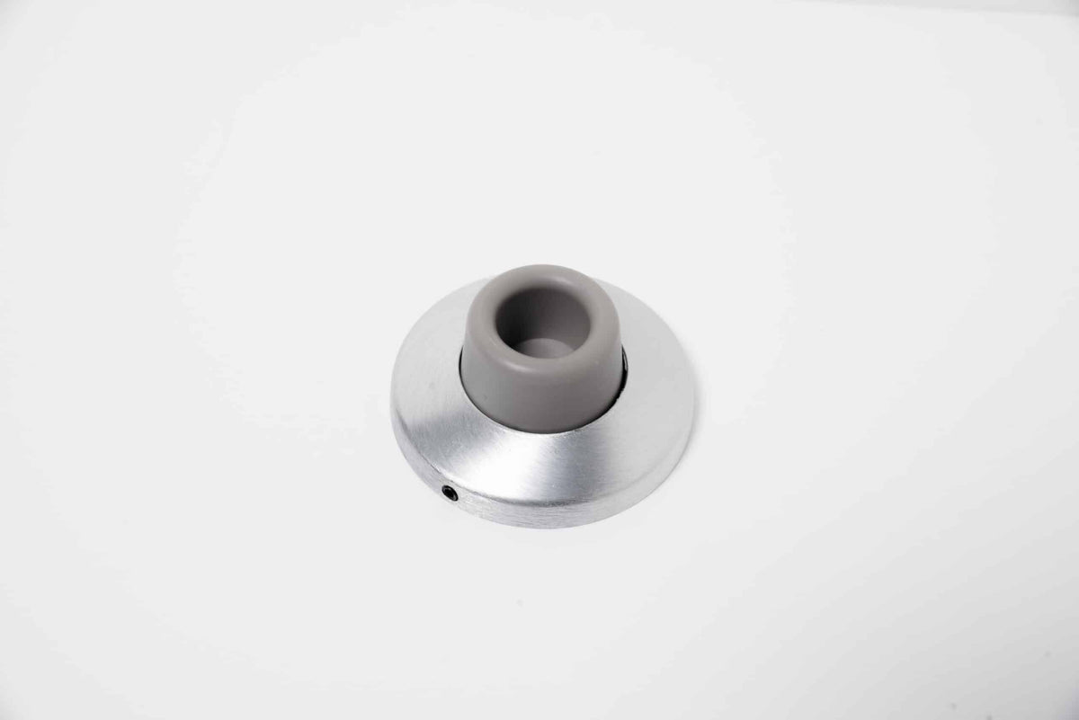 Door Stop, Wall Mounted, Concave, 1-1/8” Projection, Backplate Mounting
