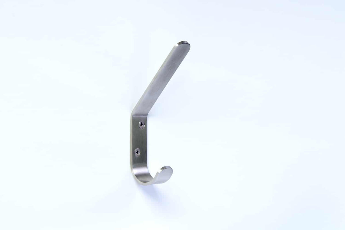 Coat Hook, 5” Height, Double Hook with J-curve