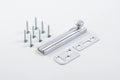 Door Bolt, Solid Brass, Strapless Surface Mounted, with Top and Bottom Strikes