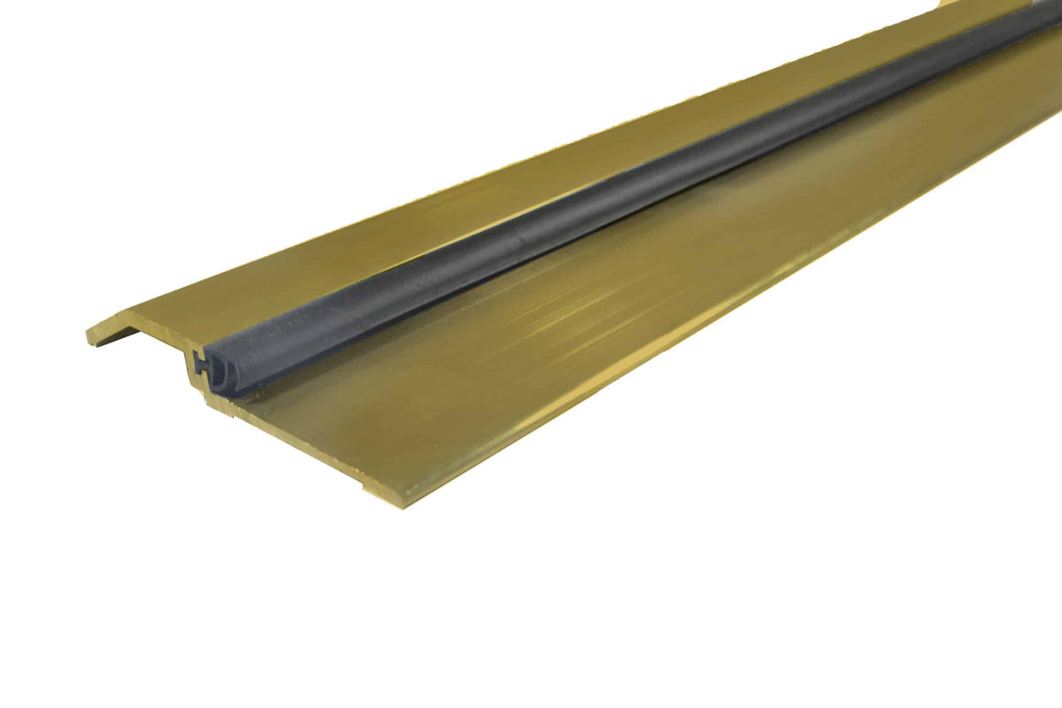 Rabbeted Threshold with Bumper Seal, 3-11/16" Width, 1/2" Height, Mill Aluminum or Architectural Bronze