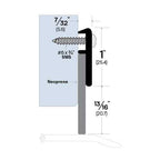 Rubber Door Sweep - Surface Mounted - Fire Rated - Sweep Height of 13/16" (20.7mm)