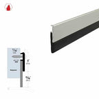 Rubber Door Sweep - Surface Mounted - Fire Rated - Sweep Height of 13/16" (20.7mm)