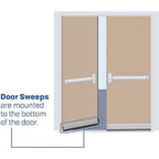 Rubber Door Sweep - Surface Mounted - Perfect for oversized gaps at the door bottom - Sweep Height of 3" (76.2mm)