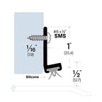 Silicone Door Sweep - Surface Mounted - Sweep Height of 1/2" (12.7mm)