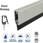 Rubber Door Sweep - Surface Mounted - Fire Rated - Sweep Height of 5/8" (15.9mm)