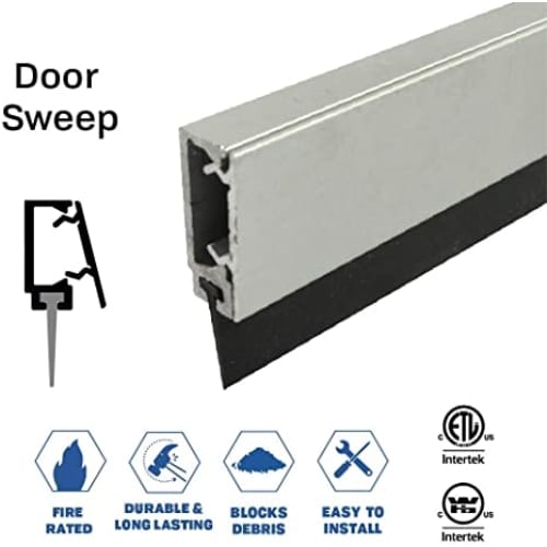 Rubber Door Sweep - Surface Mounted - Fire Rated - Sweep Height of 5/8" (15.9mm)