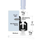 Door Sweep with Adjustable Brush - Surface Mounted - Sweep Height of 5/16" (8.3mm)
