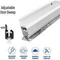 Door Sweep with Adjustable Brush - Surface Mounted - Sweep Height of 5/16" (8.3mm)