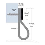 Rubber Door Sweep - Surface Mounted - Large Rubber Bulb - Sweep Height of 2-1/2" (63.5mm)