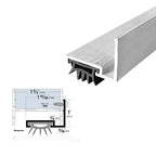 Rubber Door Sweep - Mortise Mounted - For Hollow Metal Doors - Sweep Height of 3/16" (4.7mm)