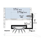 Rubber Door Sweep - Mortise Mounted - For Hollow Metal Doors - Sweep Height of 3/16" (4.7mm)