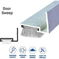 Brush Door Sweep - Mortise Mounted - For Hollow Metal Doors - Sweep Height of 3/16" (4.7mm)
