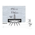 Rubber Door Sweep - Mortise Mounted - For Wood Doors - Sweep Height of 3/16" (4.7mm)