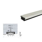 Rubber Door Sweep - Mortise Mounted - For Wood Doors - Sweep Height of 3/16" (4.7mm)