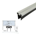 Rubber Door Sweep with Air Flow -  Mortise Mounted - For Hollow Metal Doors - Sweep Height of 1/4" (6.4mm)