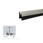 Rubber Door Sweep with Air Flow -  Mortise Mounted - For Wood Doors - Sweep Height of 3/8" (9.4mm)