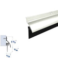 Surface Mounted Rain Drip with Rubber Door Sweep - Mounting Thickness of 5/16" (8.0mm)