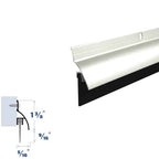 Surface Mounted Rain Drip with Rubber Door Sweep - Mounting Thickness of 5/16" (8.0mm)