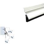 Surface Mounted Rain Drip with Brush Door Sweep - Mounting Thickness of 5/16" (8.0mm)