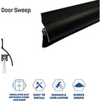 Surface Mounted Rain Drip with Brush Door Sweep - Mounting Thickness of 5/16" (8.0mm)