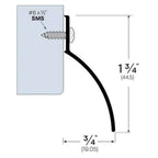 Surface Mounted Rain Drip without Door Sweep - Mounting Thickness of 3/4" (19.05mm)