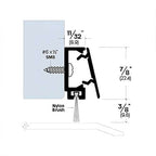 Brush Door Sweep - Surface Mounted - Easy installation - Sweep Height of 3/8" (9.5mm)