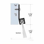 Brush Door Sweep - Surface Mounted - Sweep Height of 1-1/4" (31.8mm)