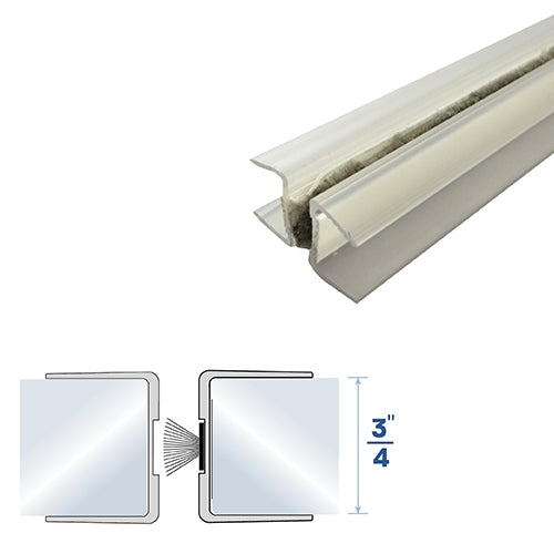 Plastic Weatherstripping for 3/4" Glass Doors