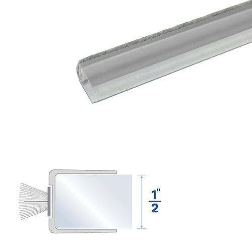 Plastic Weatherstripping for 1/2" Glass Doors