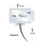 Plastic Meeting Stile for 1/2" Glass Doors - Silicone Seal