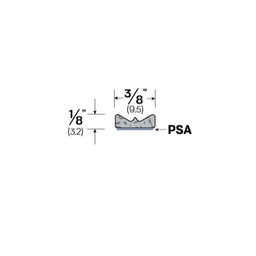 Self-Adhesive Sponge Rubber Weatherstripping - 3/8″ x 1/8″ Black Neoprene