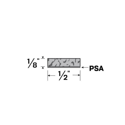 Self-Adhesive Sponge Rubber Weatherstripping - 1/2" x 1/8″ Black Neoprene