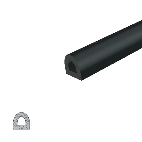 Kerf Frame Weatherstripping with Durable Silicone - 1/2 x 1/4 Angular Bulb Seal and Wide Kerf Barb
